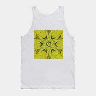 Cartoon Mandala Flower Green Tank Top